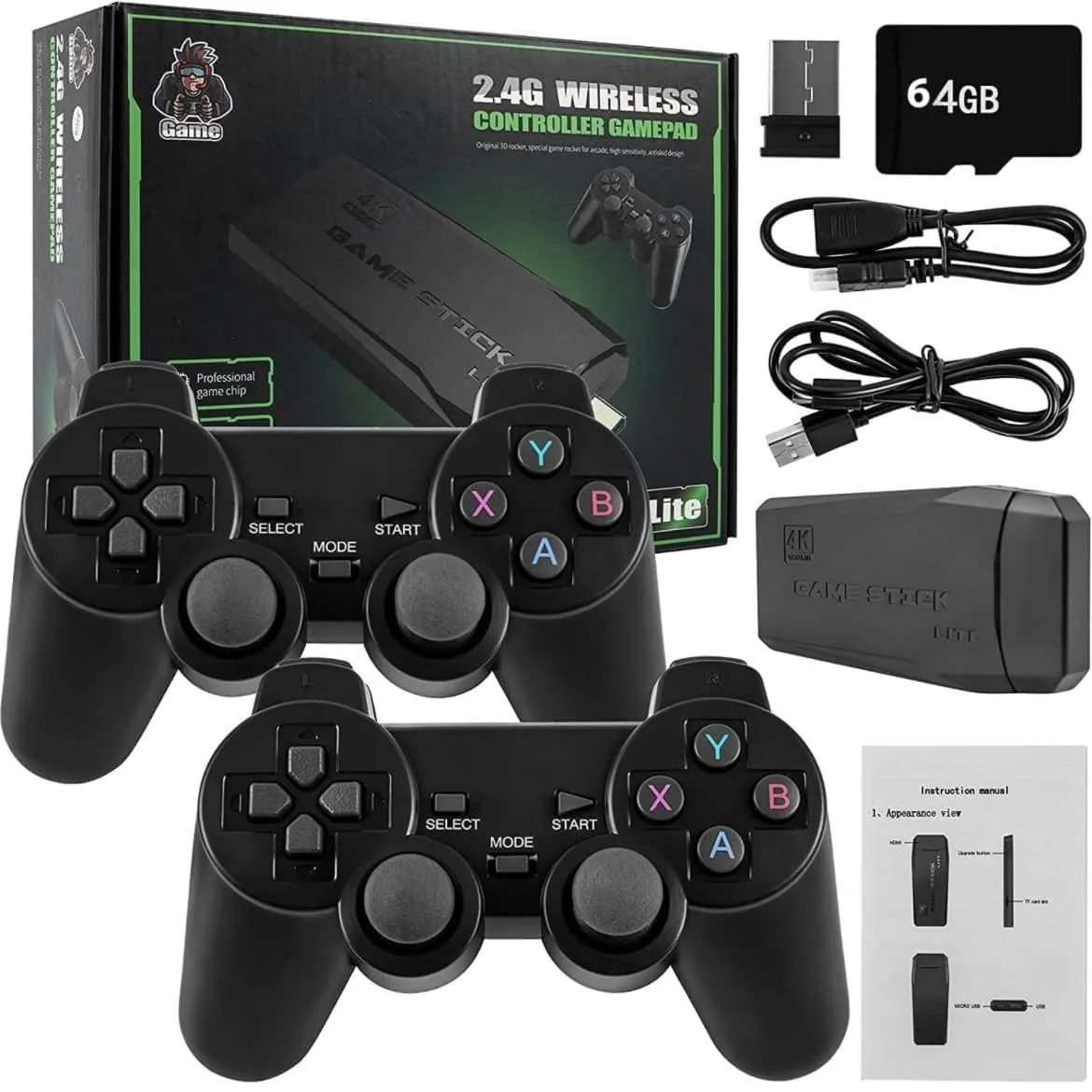 Retro gaming console with Game Stick 1080p Plug & Play TV Video Game