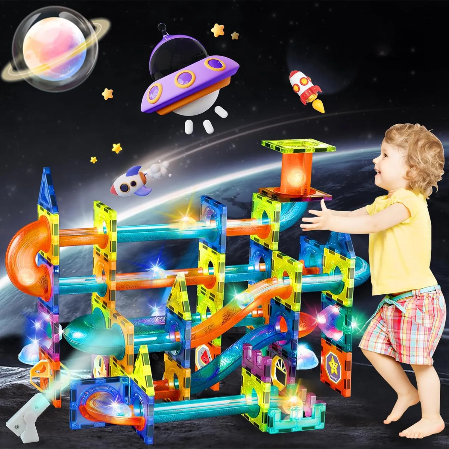 Magnetique Enfant 75 Pieces Blocs
