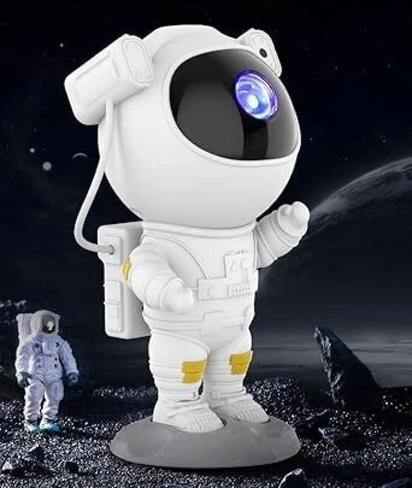 Astronaut projector with charging and remote and galaxy changing light feature Night Lamp  (22 cm, White)