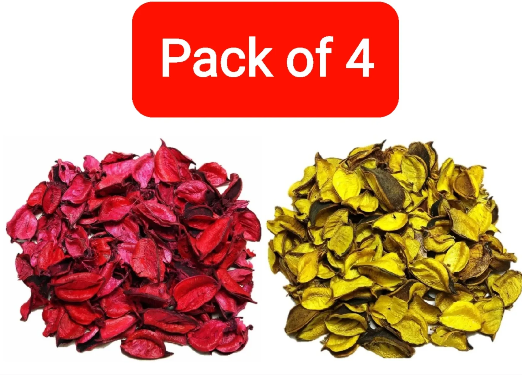 99 Home Decor Dry Leaves Filler For Table Decoration / Vase Filler ( Pack Of 4) Yellow, Red Dried Twigs Artificial Flower  (2 inch, Pack of 35, Flower Bunch)