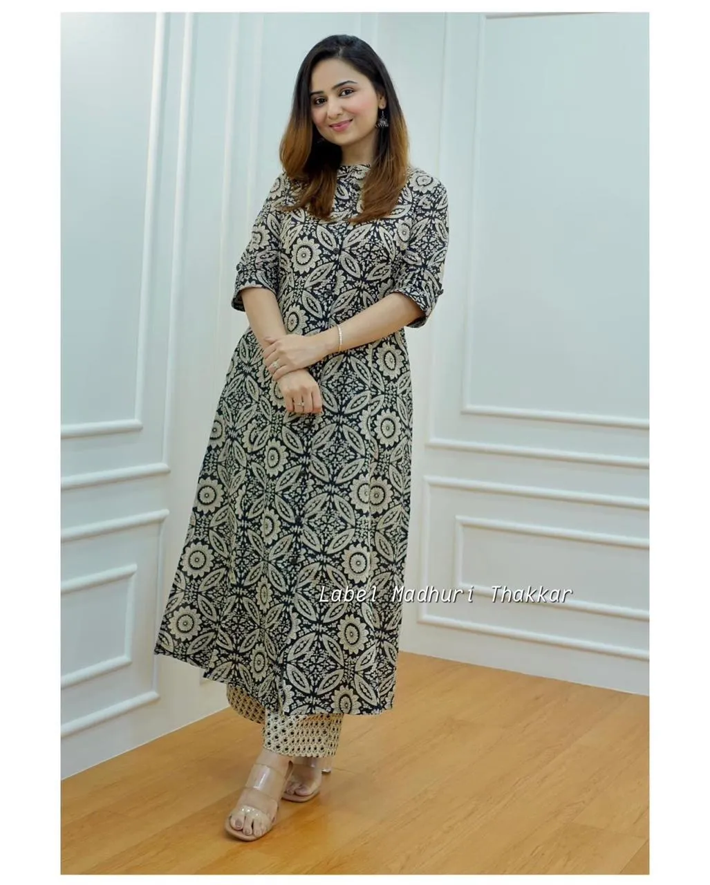 kurti pattern paired with Ankle length pant