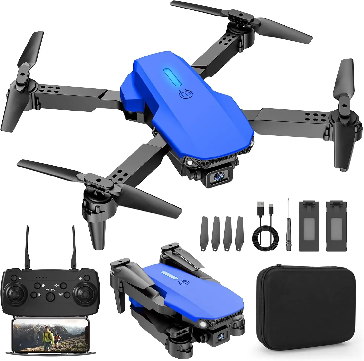 4K HD Drone with 5G HD Video, 25-Minute Flight Time, Smart Obstacle Avoidance, Long-Range Control