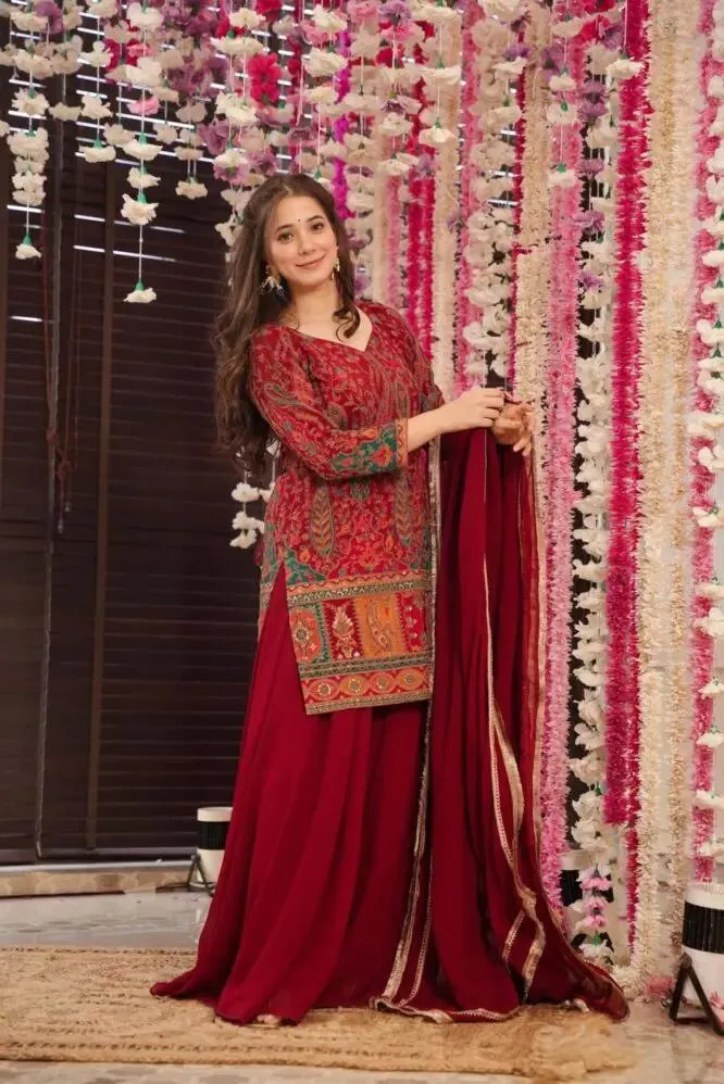Premium Designer Cotton Kurti with Sharara and Dupatta