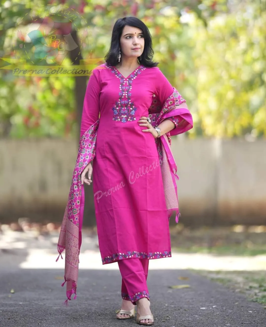 Premium Handcrafted Maslin Silk Designer Kurti Plazo Set