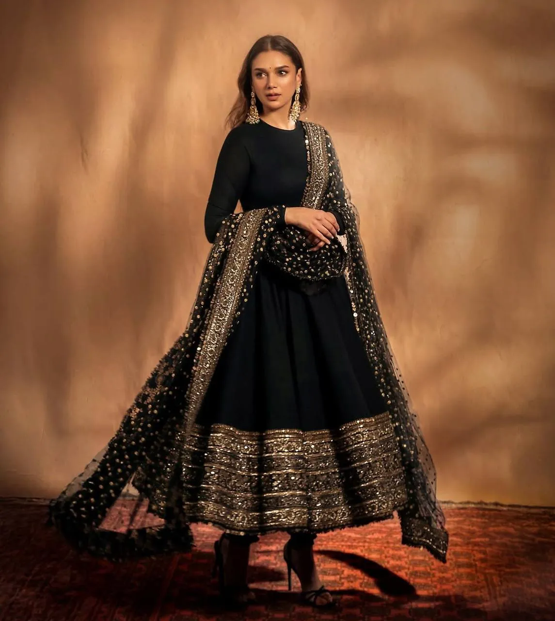 Black Designer Partywear Lehenga Choli with Embroidered Work – Satin & Net Fabric for Weddings, Receptions & Engagements