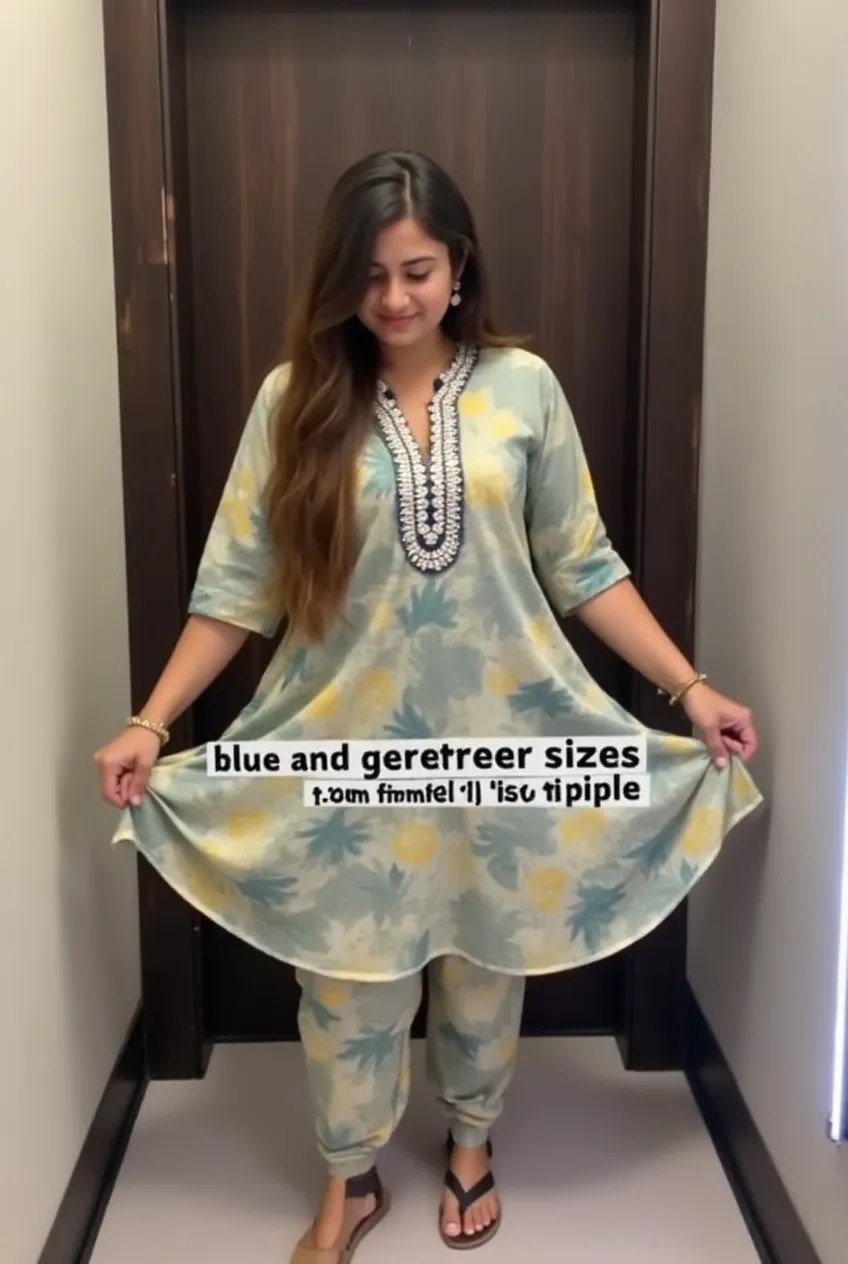 Floral Comfort Kurti Set