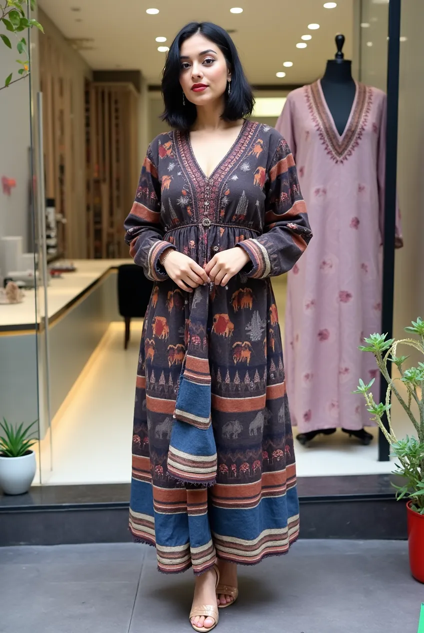 Regal Rajasthani Print Anarkali Set
