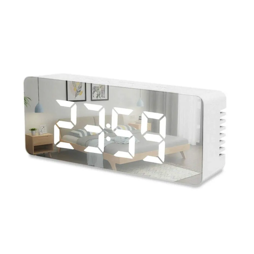 Digital Alarm Mirror Table Clock