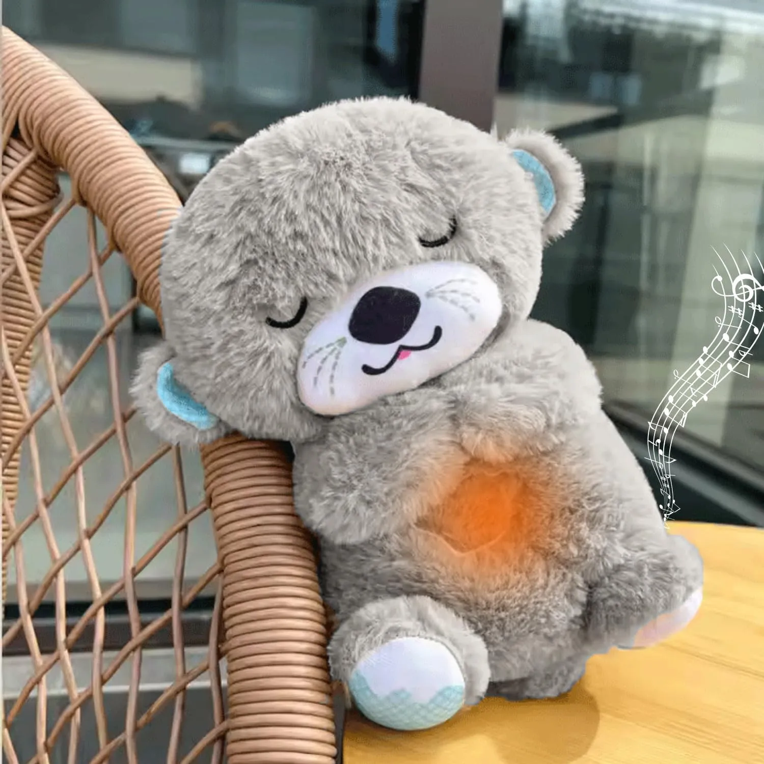 Breathing Teddy Otter Glowing Music for Baby Sensory Sleep