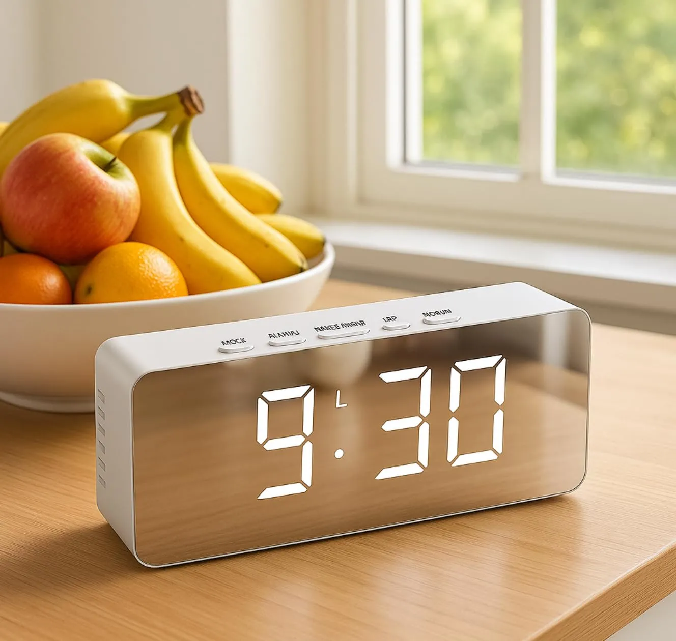 Smart LED Digital Alarm Clock with Loud Alarm, Temperature & Date Display