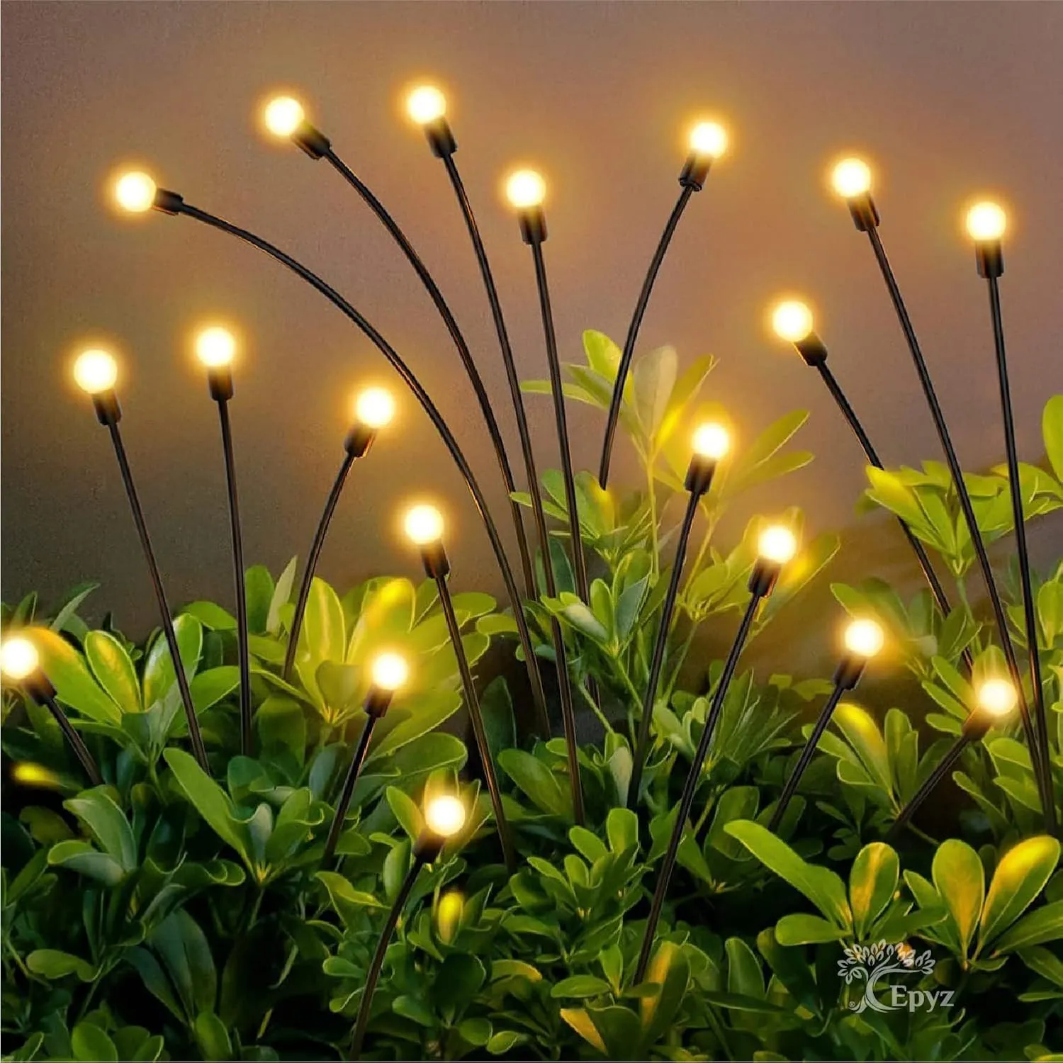 Waterproof Firefly Lights, Garden Decorative 2 Lighting Mode [6 LED, Warm Yellow]