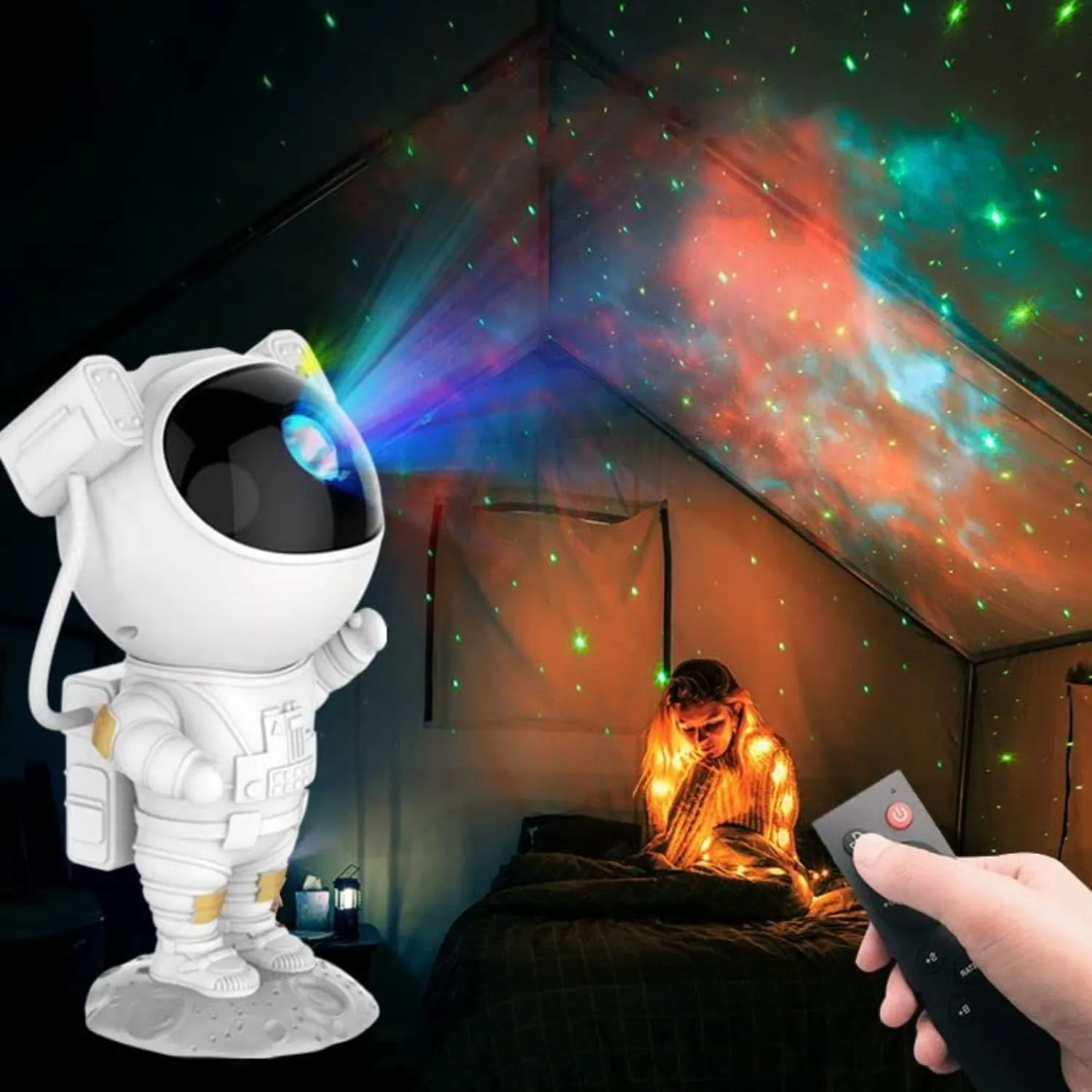 Astronaut Projector Light Night lamp, Night Light for Bedroom, Night Lamp for Kids, Birthday Gift for Kids, Rechargeable Light & Charging Plug, Diwali Gifts for Family & Friends