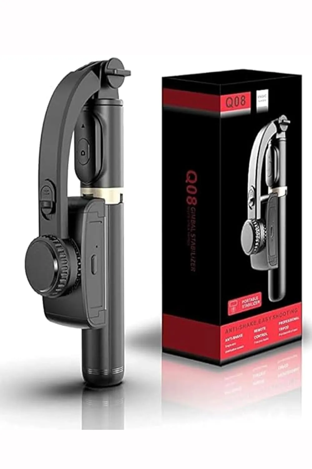 Unicorn Gimbal with LED Fill Light for Phones, Anti Shake 1 Axis Gimbal Stabilizer with 360° Rotation Auto Balance for Vlog, for YouTube Live Video Recording