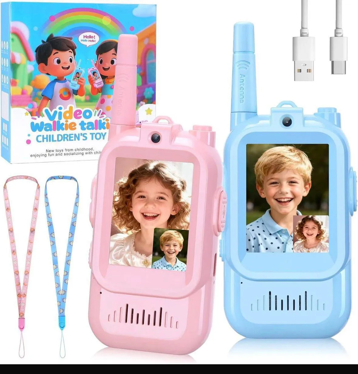 Walkie Talkies for Kids, 2 Pack Facetimes