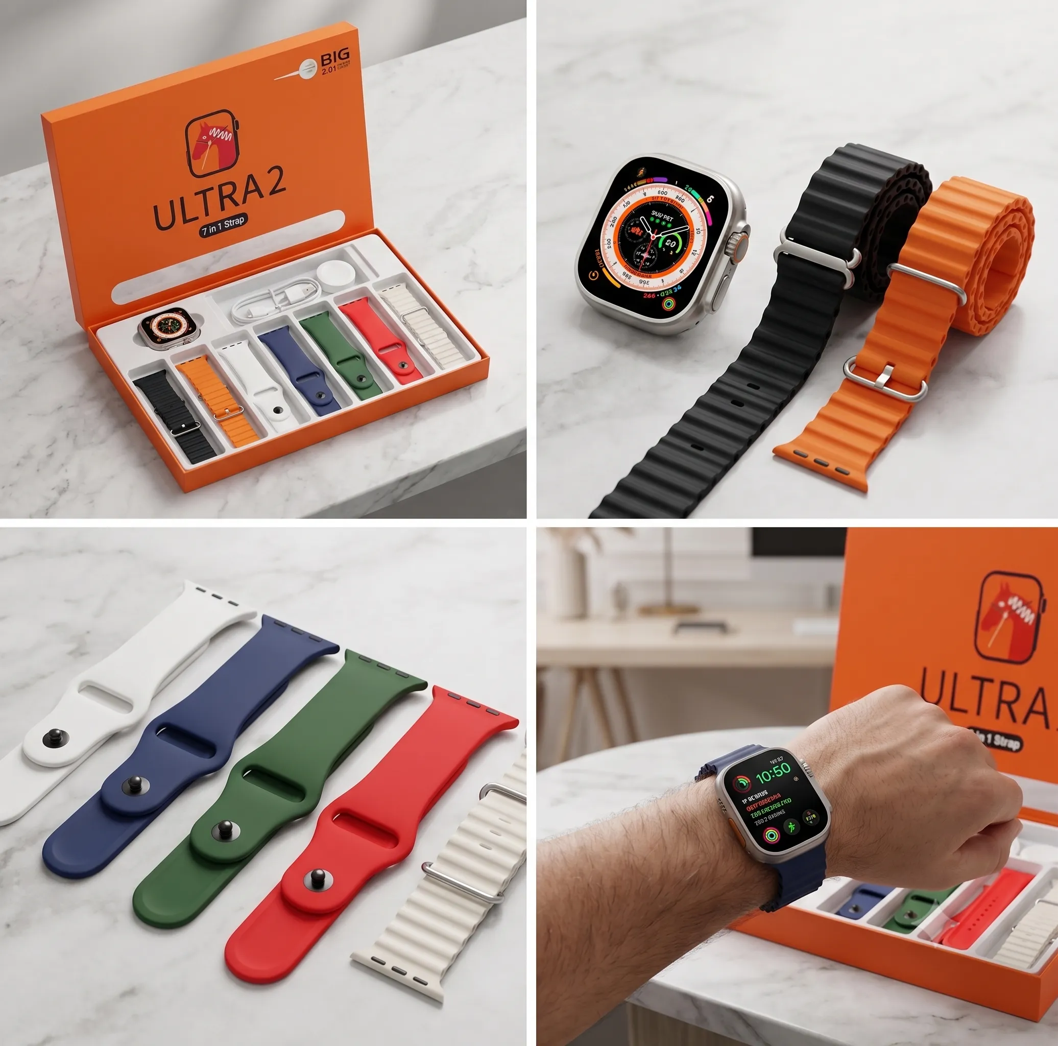 Ultra 2 Smart Watch (7-in-1 Strap Edition, 2.01\